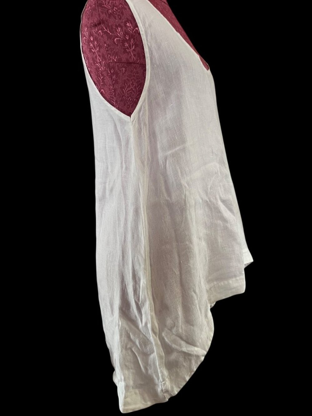 Saks Fifth Avenue White Linen High-Low Tank Top Womens XL - Picture 4 of 6